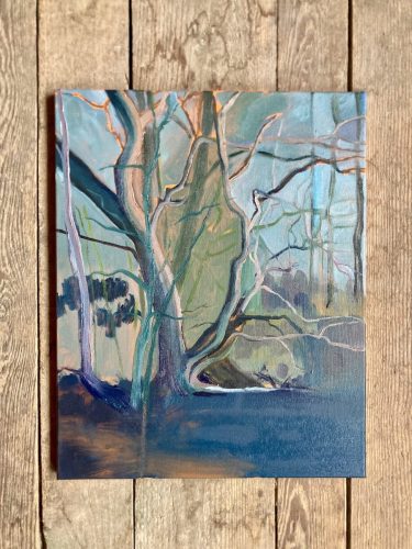 'A sunny day before spring' the day it was painted